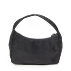 Shoulder Bag Vintage Mini Zip Hobo Black Nylon Canvas