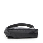 Shoulder Bag Vintage Mini Zip Hobo Black Nylon Canvas