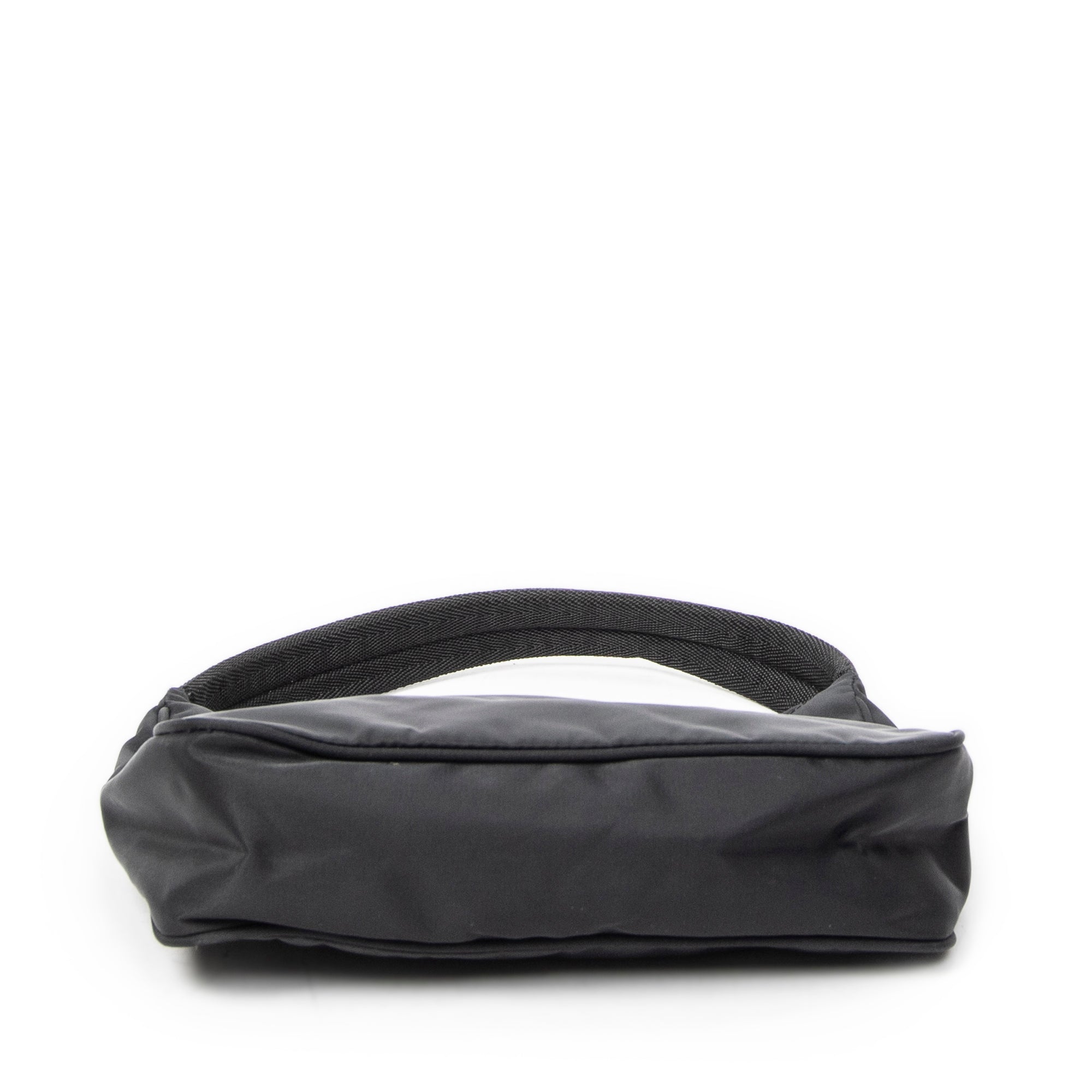 Shoulder Bag Vintage Mini Zip Hobo Black Nylon Canvas