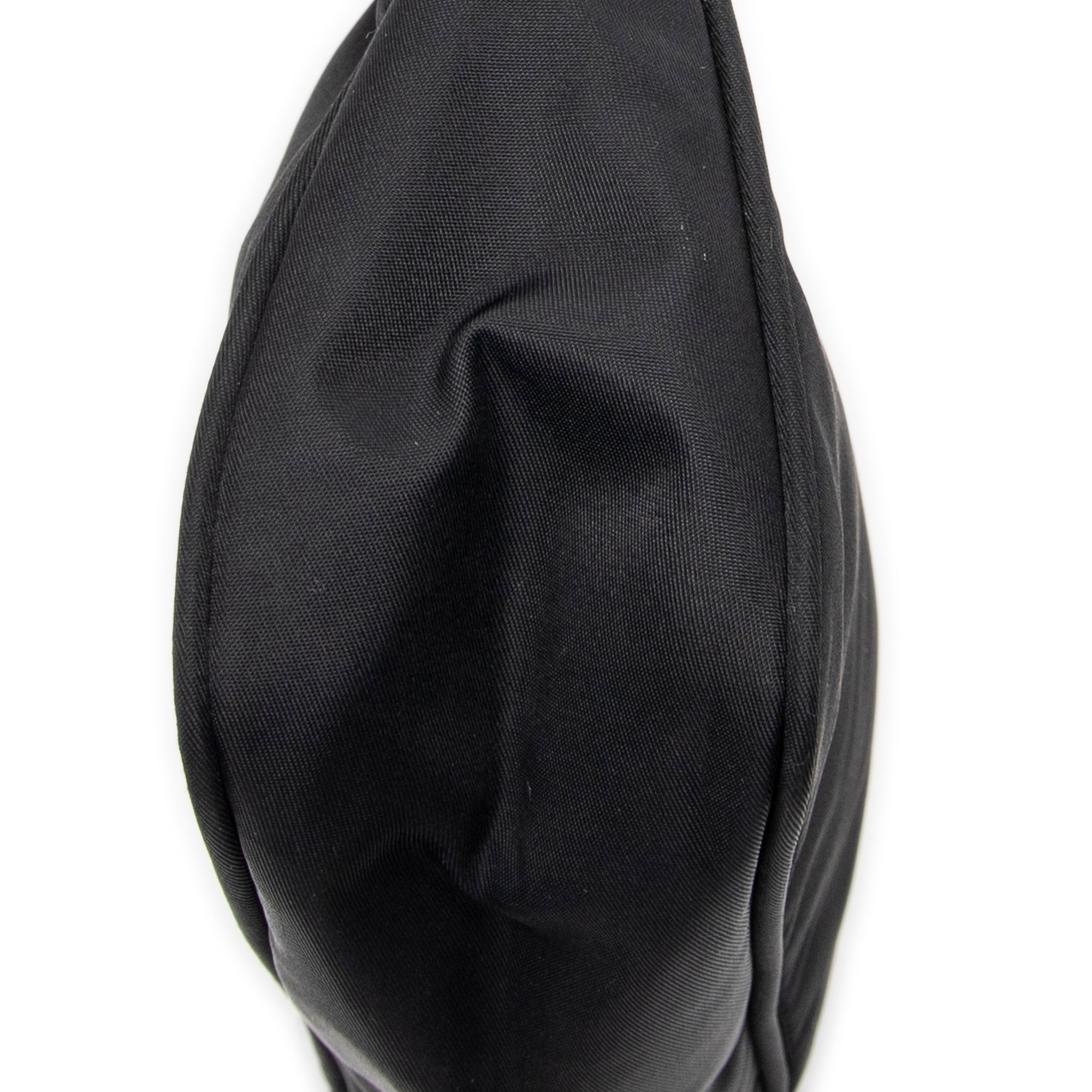 Shoulder Bag Vintage Mini Zip Hobo Black Nylon Canvas