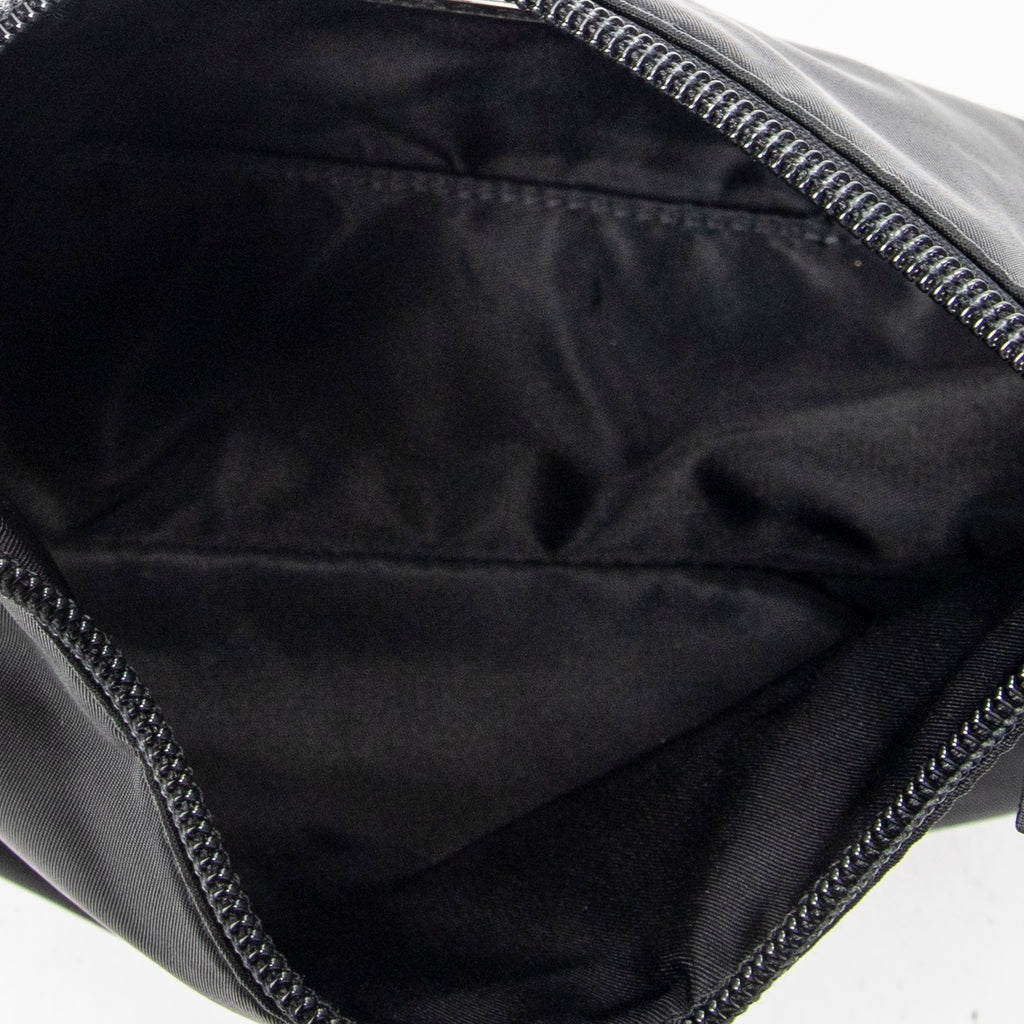 Shoulder Bag Vintage Mini Zip Hobo Black Nylon Canvas