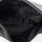Shoulder Bag Vintage Mini Zip Hobo Black Nylon Canvas