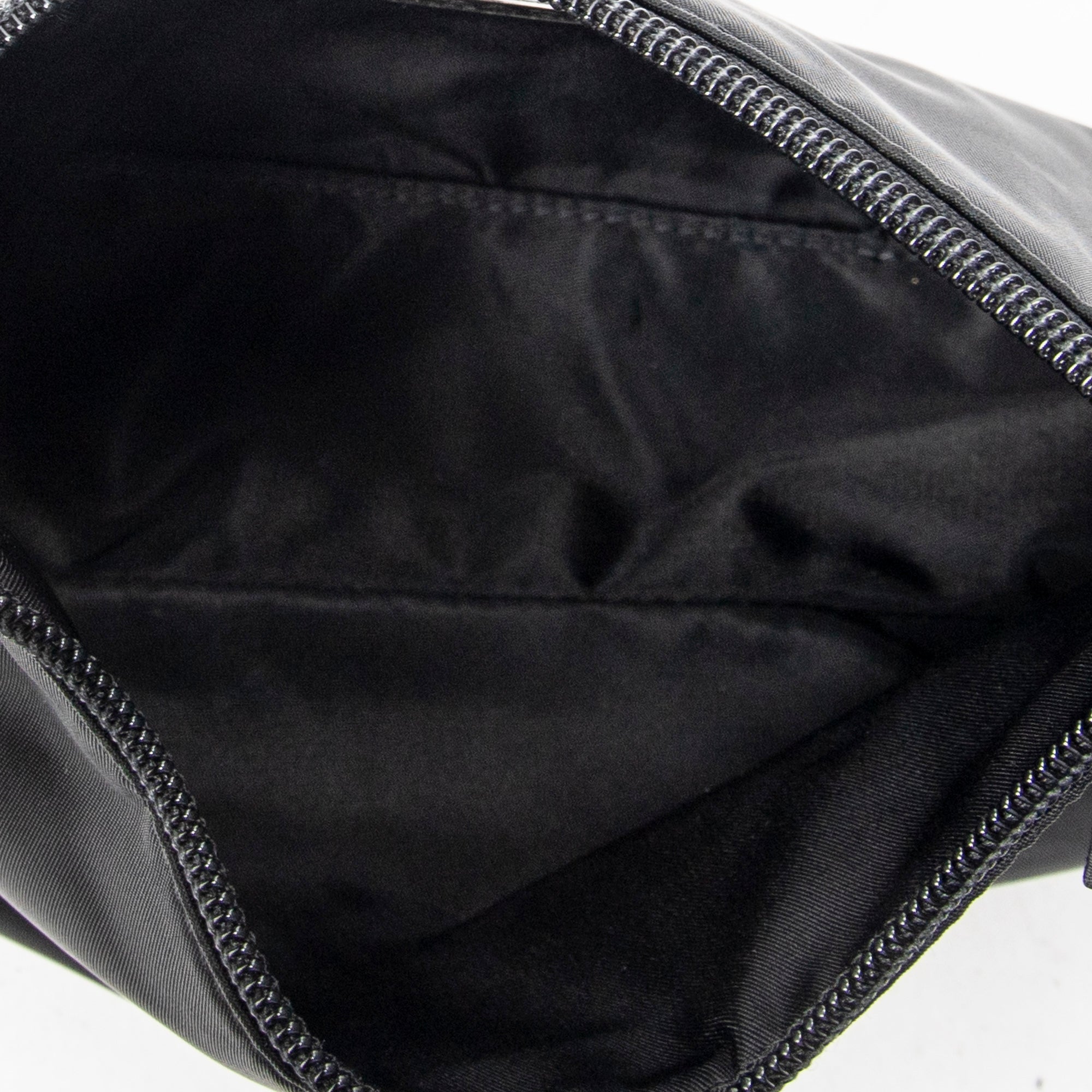 Shoulder Bag Vintage Mini Zip Hobo Black Nylon Canvas