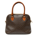 Handbag Vintage Dome Tote Brown Macadam Coated Canvas