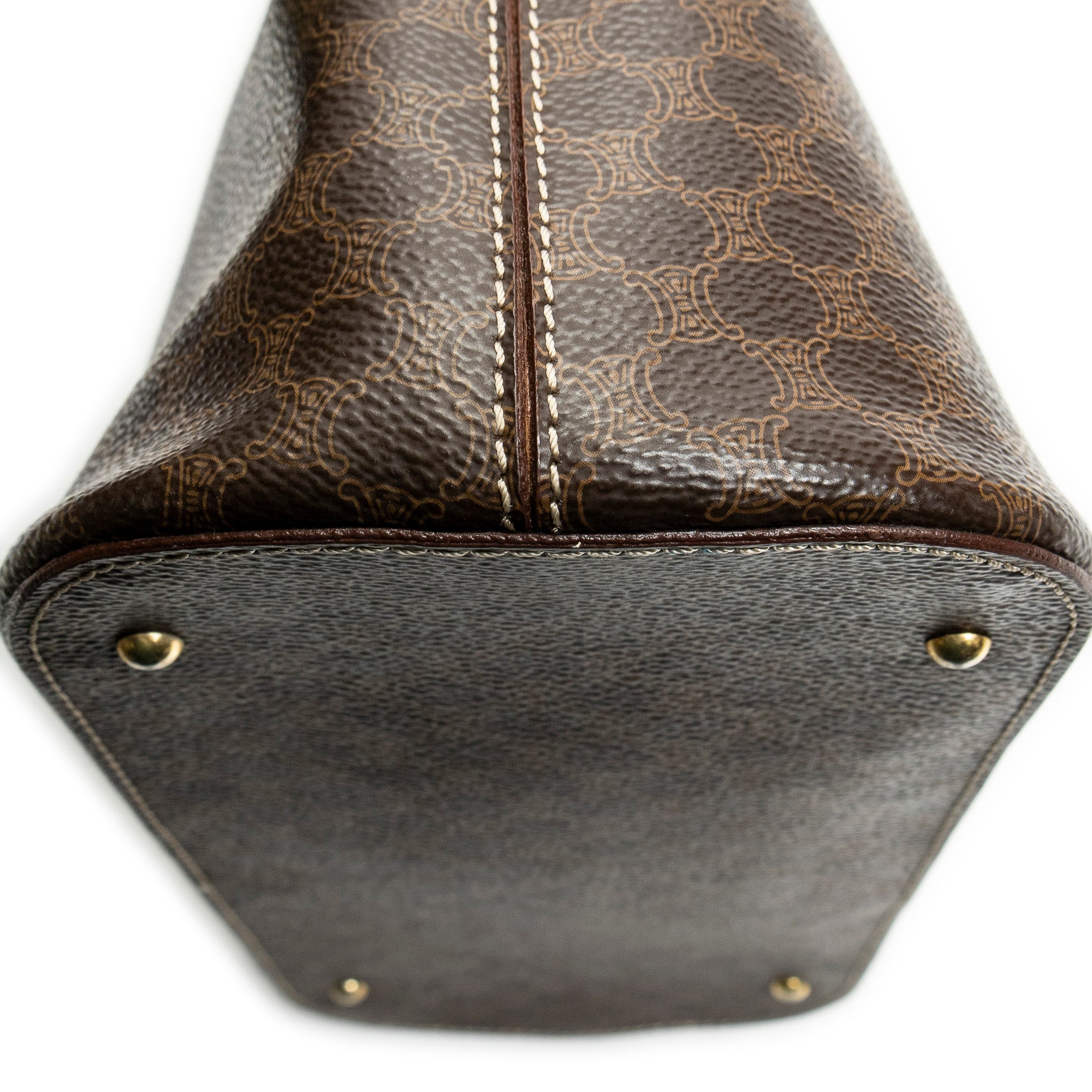 Handbag Vintage Dome Tote Brown Macadam Coated Canvas