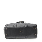 Shoulder Bag Large Lady D-Sire Black Macrocannage Leather
