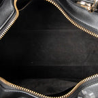Shoulder Bag Large Lady D-Sire Black Macrocannage Leather
