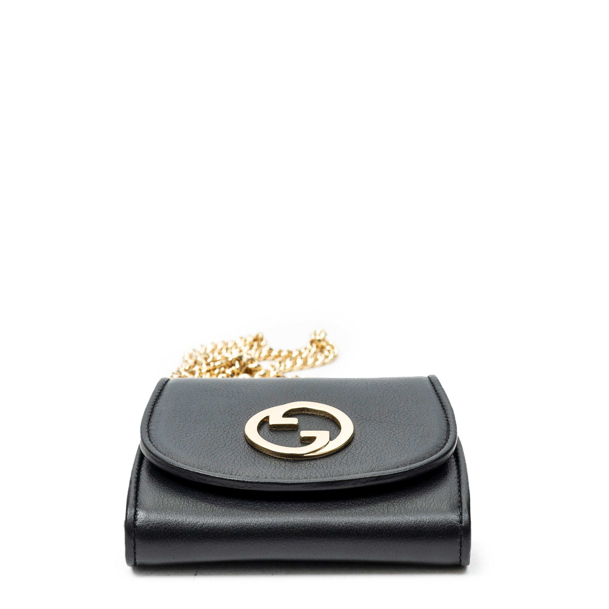 Shoulder Bag Medium Blondie Chain Wallet Black Calfskin Leather