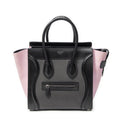 Handbag Micro Luggage Black Grained Calfskin Leather