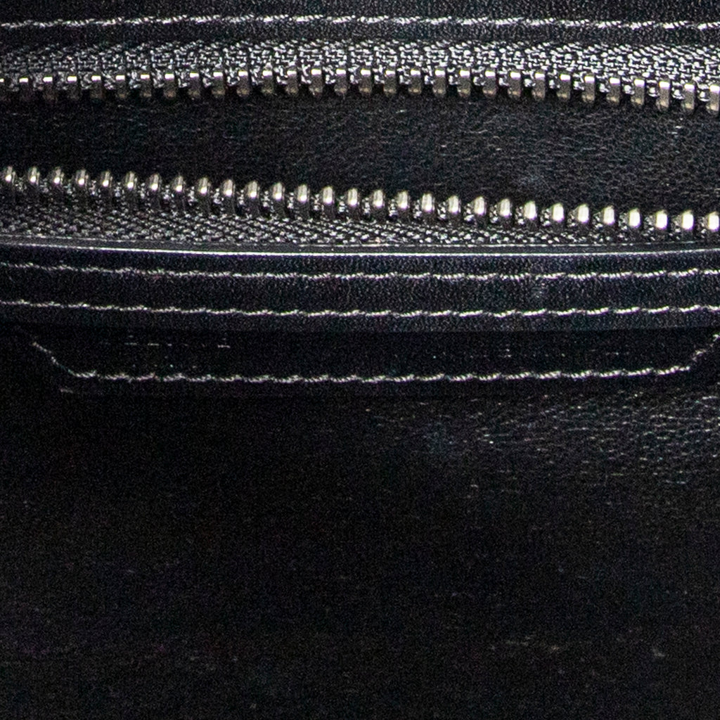 Handbag Micro Luggage Black Grained Calfskin Leather