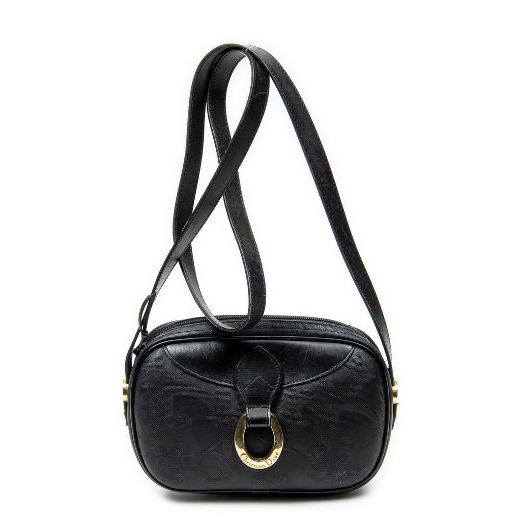 Shoulder Bag Vintage Camera Bag Navy Maxi Diorissimo Coated Canvas