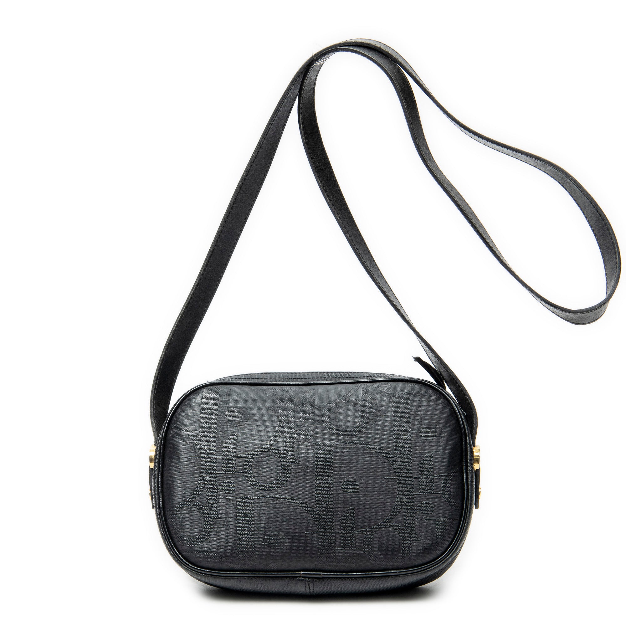 Shoulder Bag Vintage Camera Bag Navy Maxi Diorissimo Coated Canvas