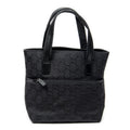 Handbag Mini Front Pocket Tote Black Monogrammed Canvas