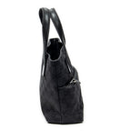 Handbag Mini Front Pocket Tote Black Monogrammed Canvas