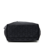 Handbag Mini Front Pocket Tote Black Monogrammed Canvas
