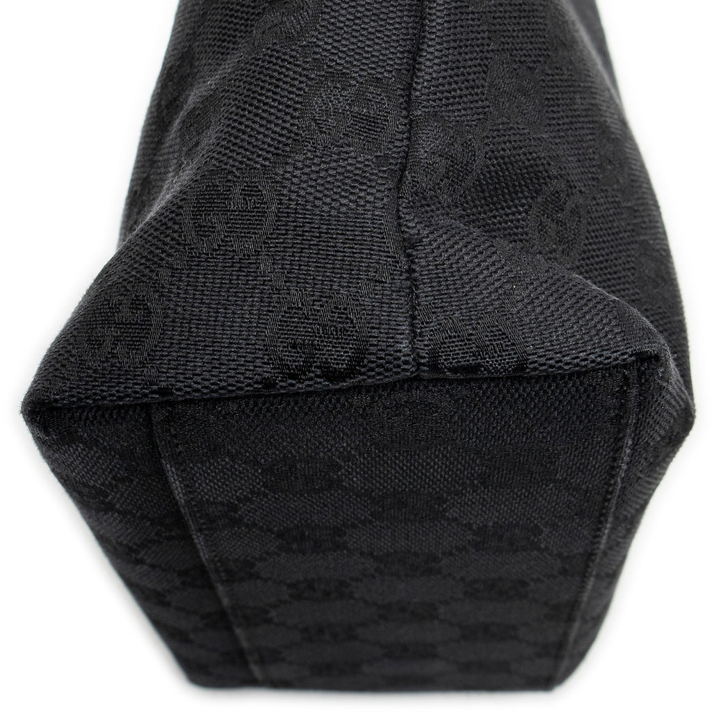 Handbag Mini Front Pocket Tote Black Monogrammed Canvas