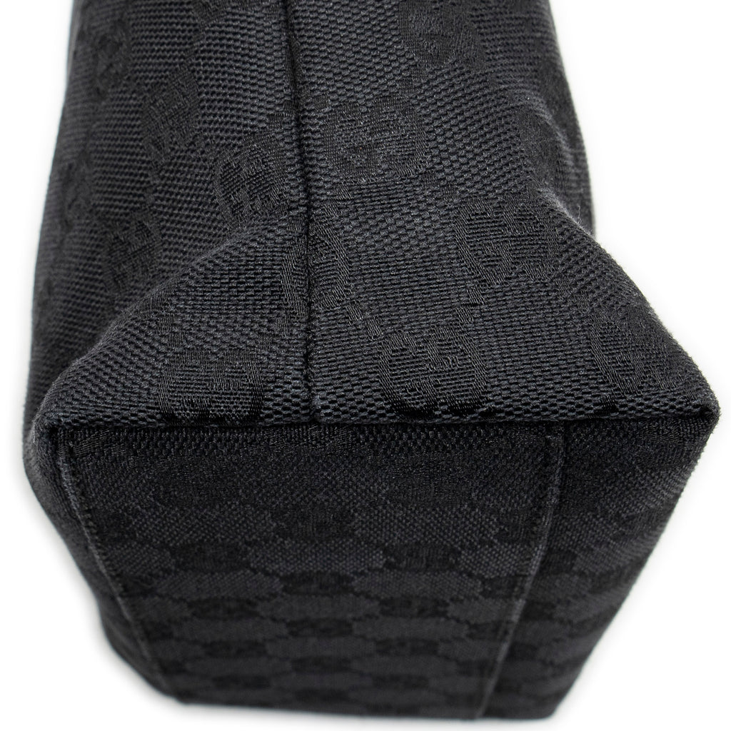 Handbag Mini Front Pocket Tote Black Monogrammed Canvas