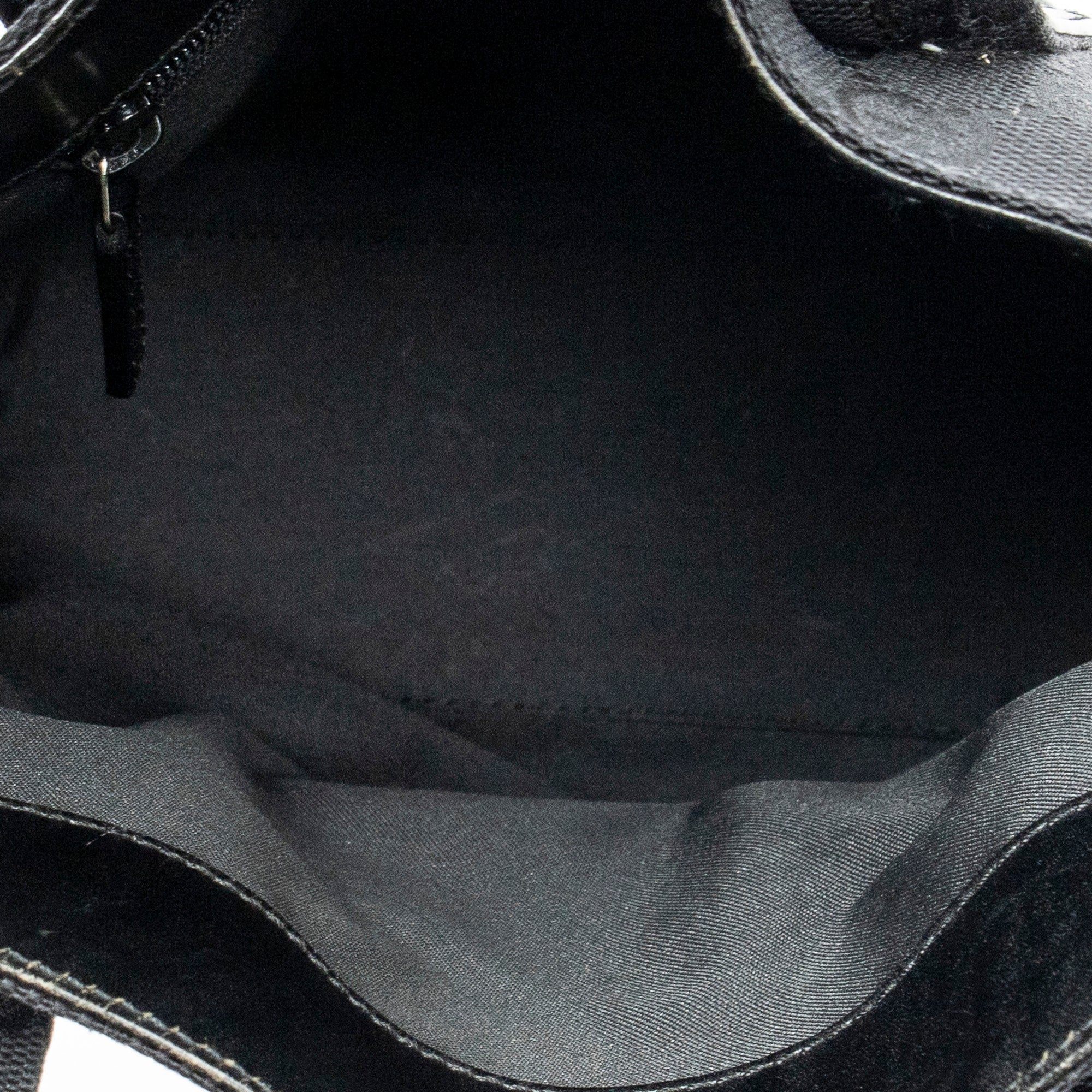 Handbag Mini Front Pocket Tote Black Monogrammed Canvas