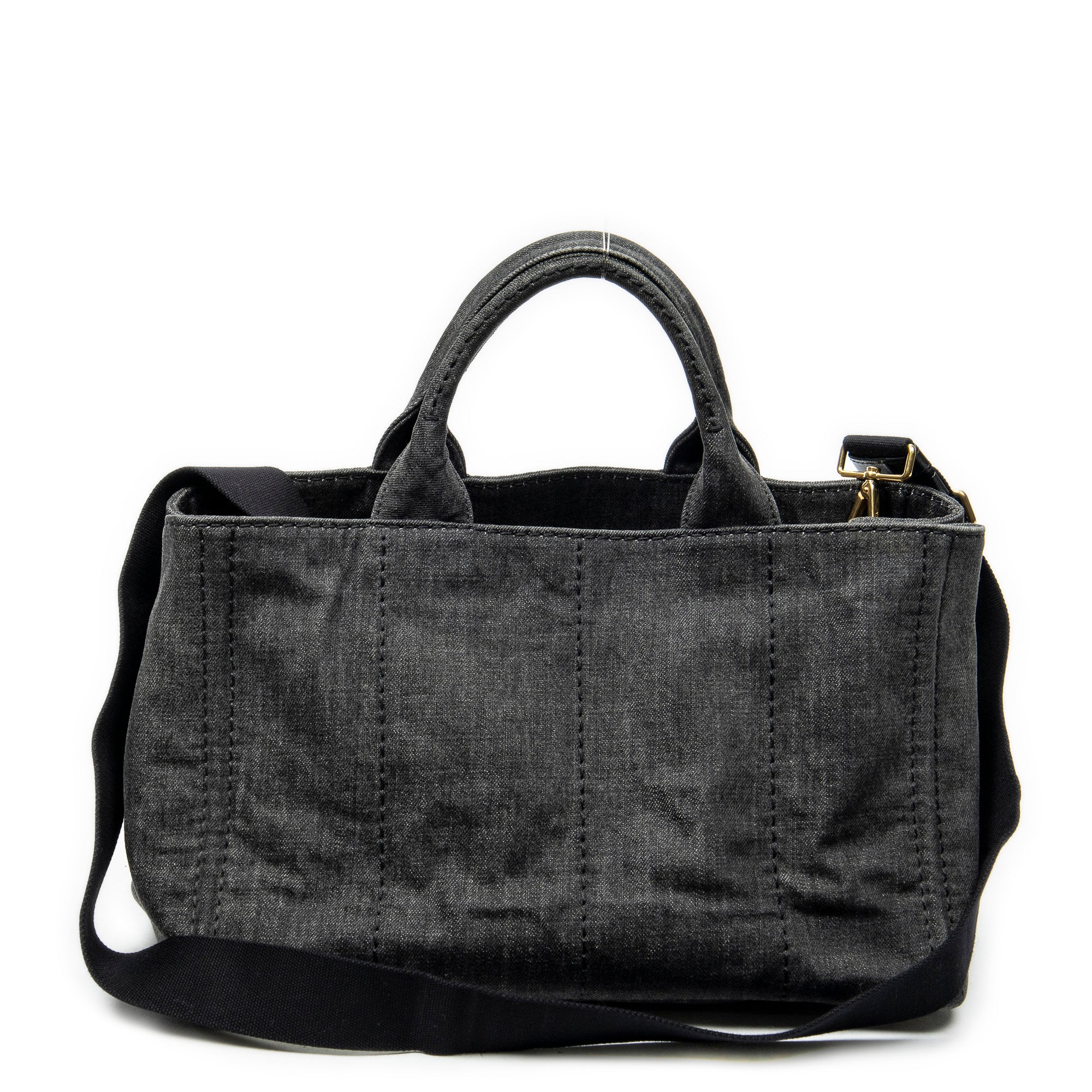 Bolso de hombro mediano Canapa Tote Lona vaquera negra Canapa Denim