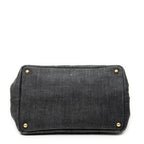 Bolso de hombro mediano Canapa Tote Lona vaquera negra Canapa Denim