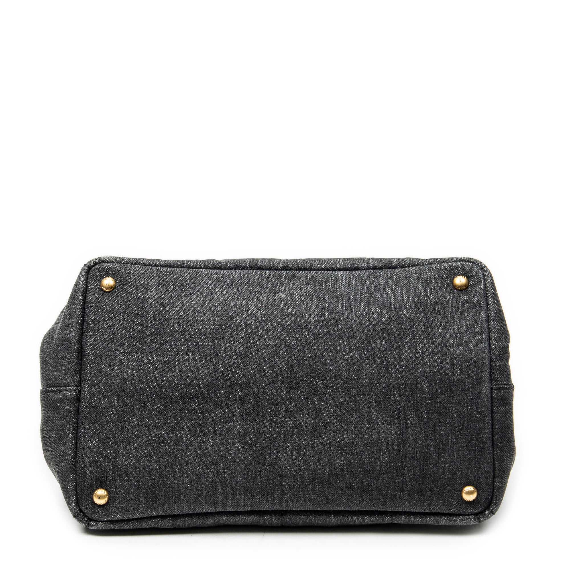Bolso de hombro mediano Canapa Tote Lona vaquera negra Canapa Denim