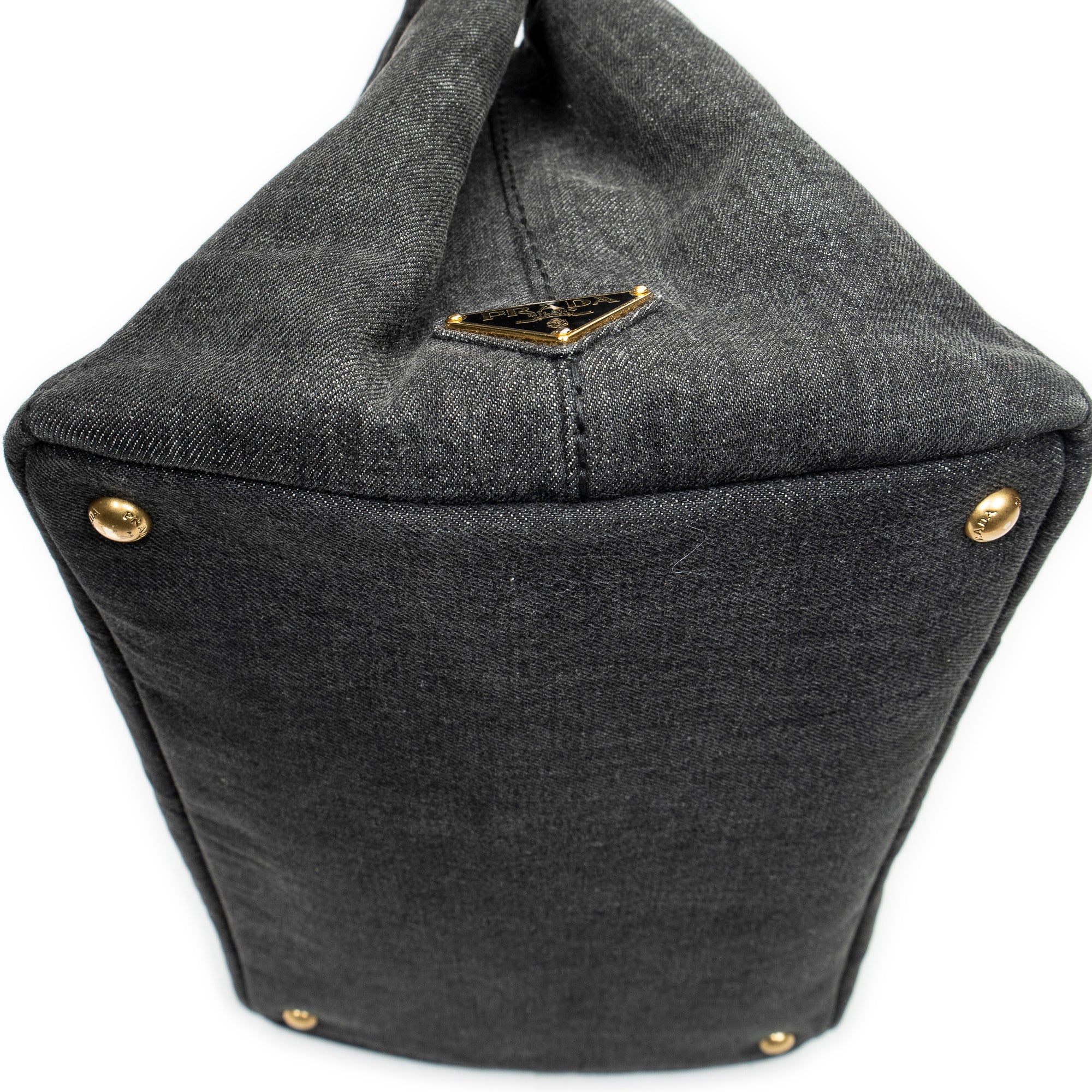 Bolso de hombro mediano Canapa Tote Lona vaquera negra Canapa Denim