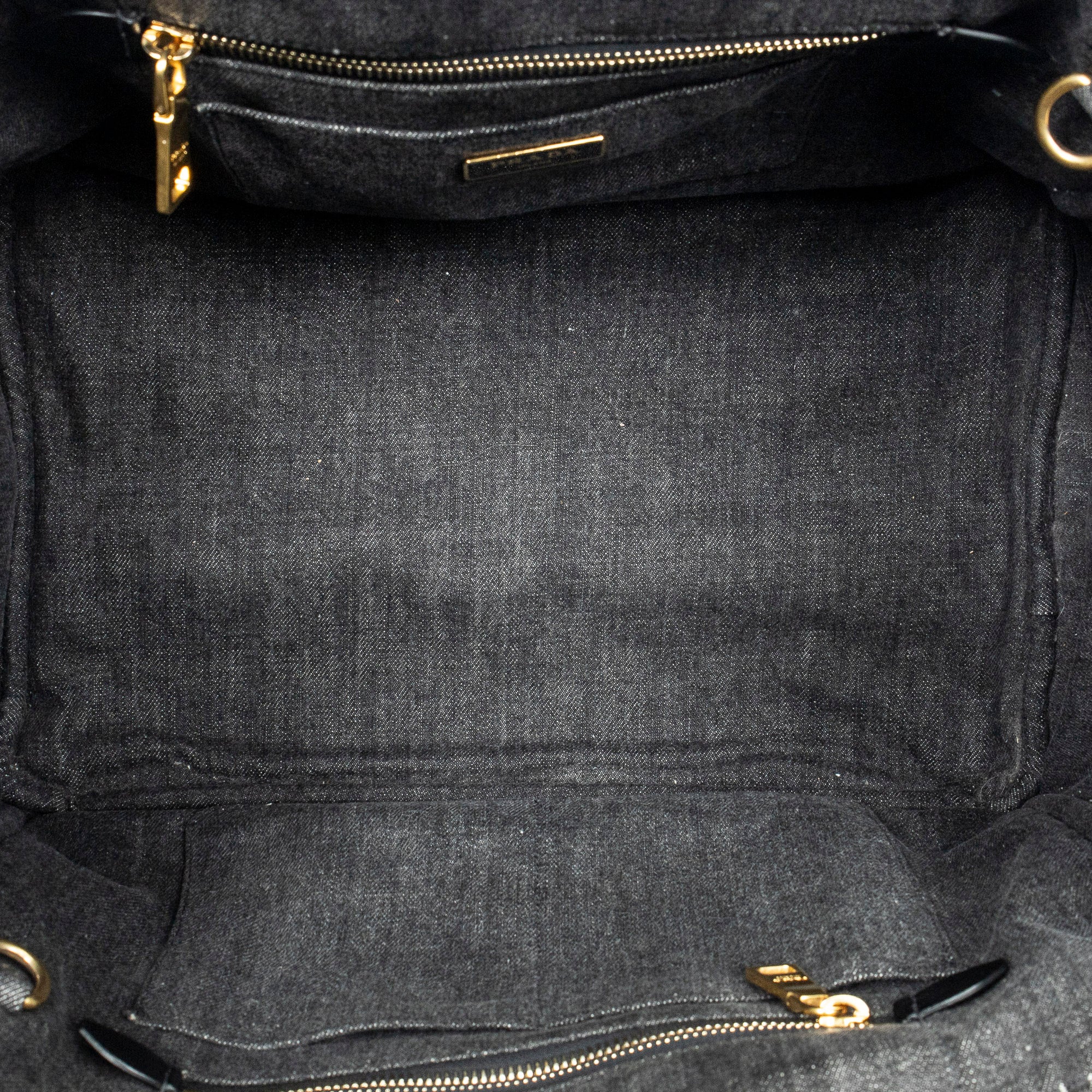 Bolso de hombro mediano Canapa Tote Lona vaquera negra Canapa Denim