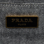 Bolso de hombro mediano Canapa Tote Lona vaquera negra Canapa Denim