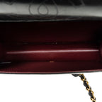 Shoulder Bag Vintage Mademoiselle Full Flap Black Quilted Lambskin Leather