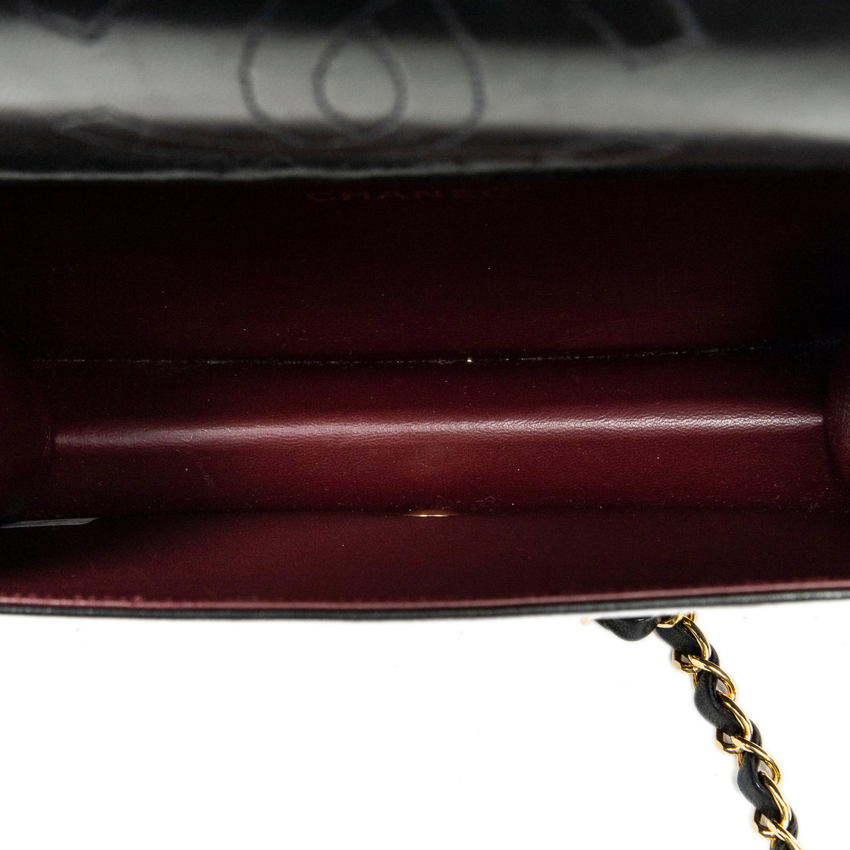 Shoulder Bag Vintage Mademoiselle Full Flap Black Quilted Lambskin Leather