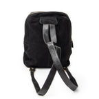 Backpack Baguette Logo Backpack Black Suede Leather