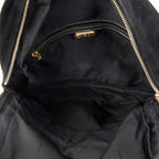 Backpack Baguette Logo Backpack Black Suede Leather
