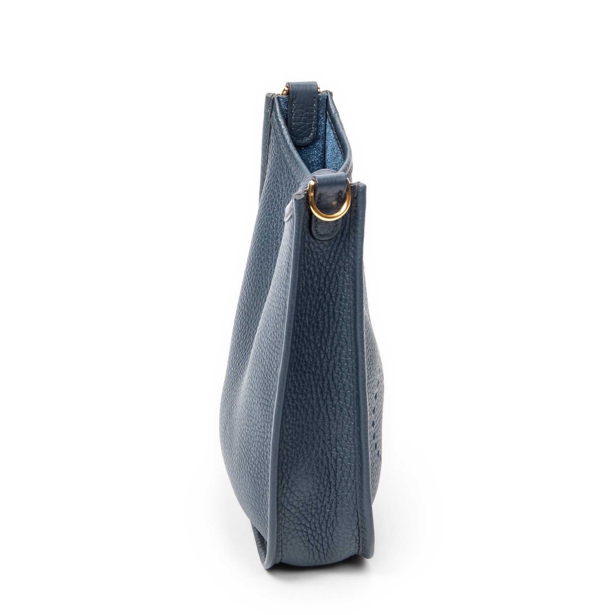 Shoulder Bag Evelyne TPM Blue Clemence Leather