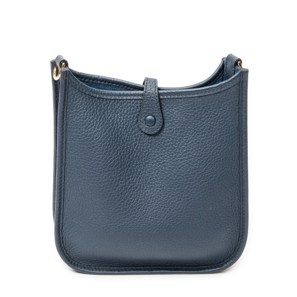 Shoulder Bag Evelyne TPM Blue Clemence Leather