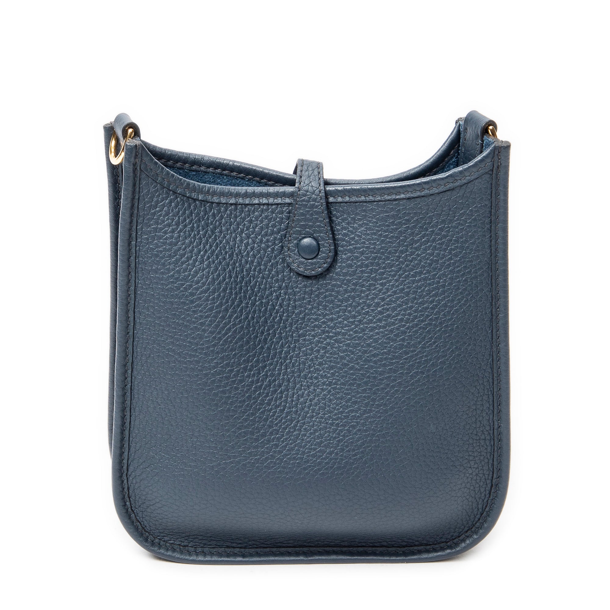 Shoulder Bag Evelyne TPM Blue Clemence Leather