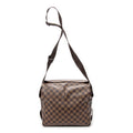Bolso de hombro Naviglio Damier Ebene marrón