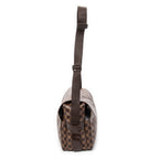 Bolso de hombro Naviglio Damier Ebene marrón