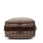 Bolso de hombro Naviglio Damier Ebene marrón