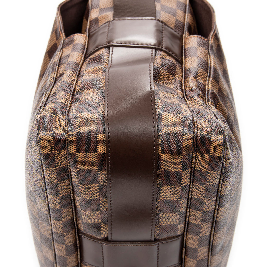 Bolso de hombro Naviglio Damier Ebene marrón