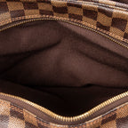 Bolso de hombro Naviglio Damier Ebene marrón