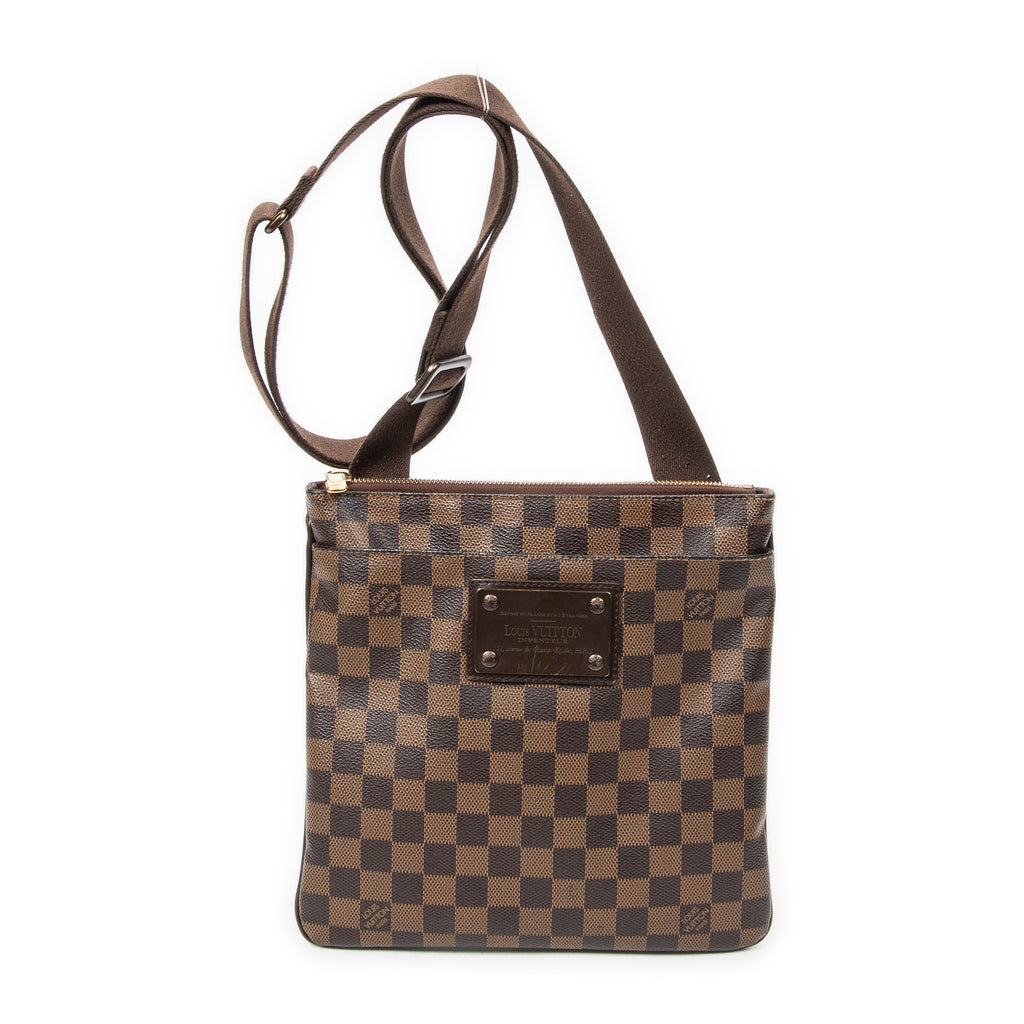 Shoulder Bag Brooklyn Pochette Plate Brown Damier Ebene