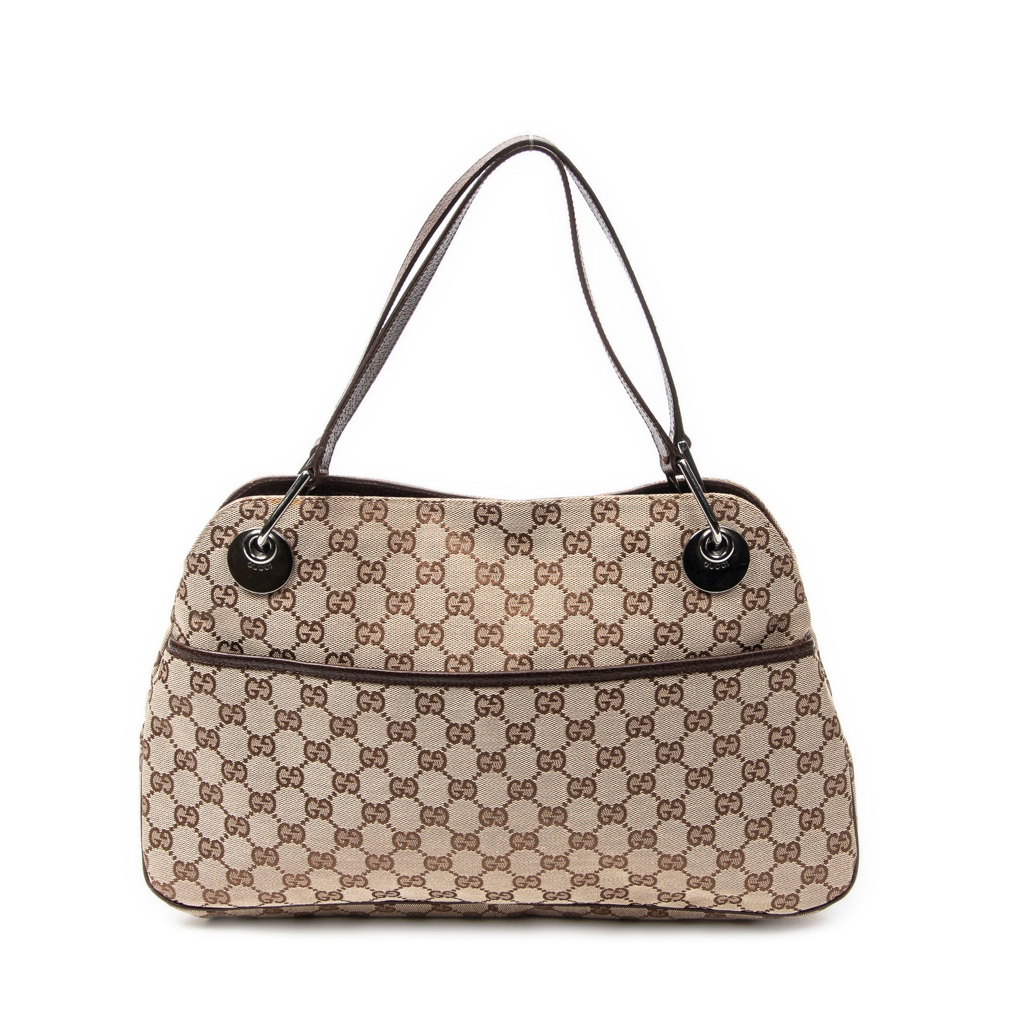 Bandolera Mediana Eclipse Tote Lona Monogramada Beige