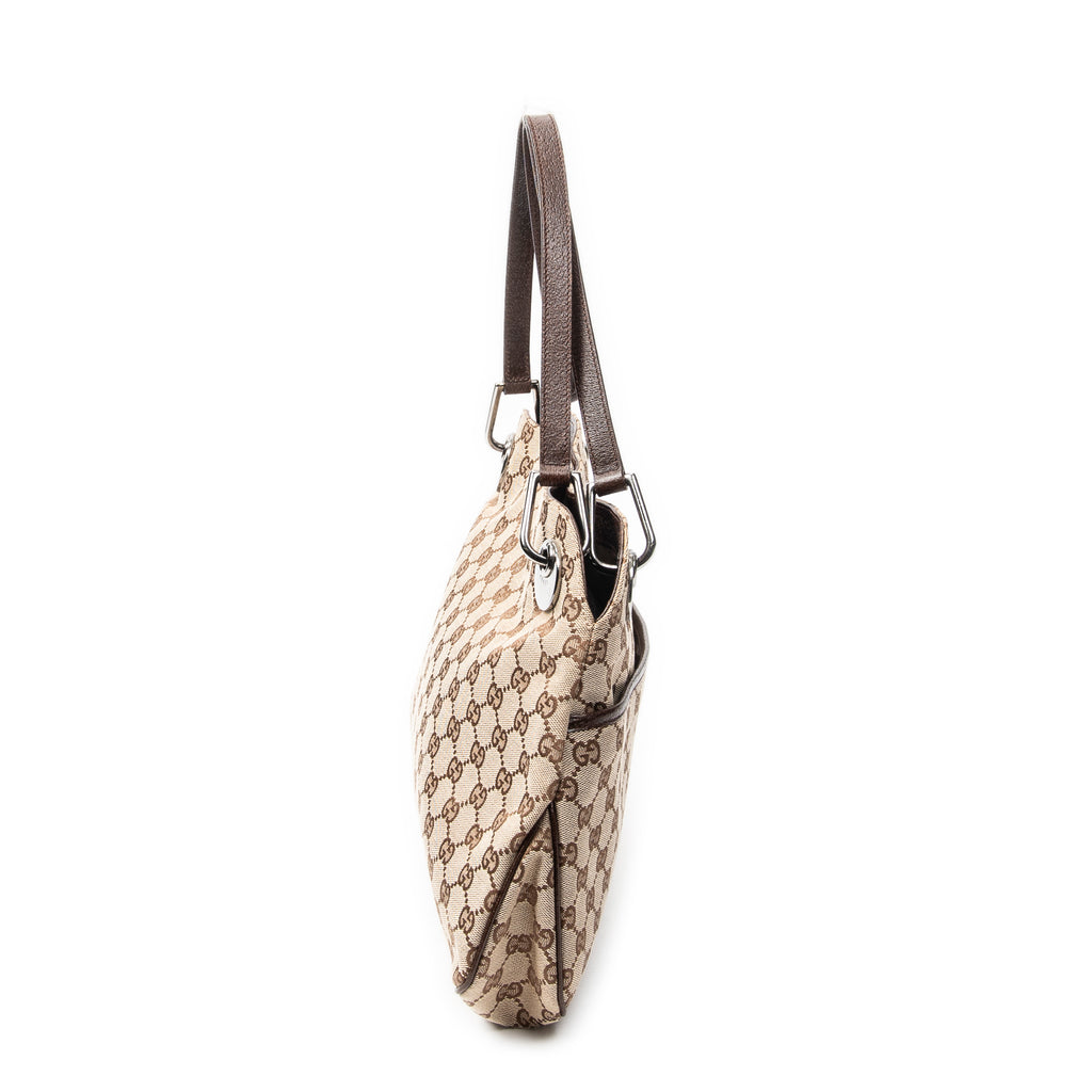 Bandolera Mediana Eclipse Tote Lona Monogramada Beige