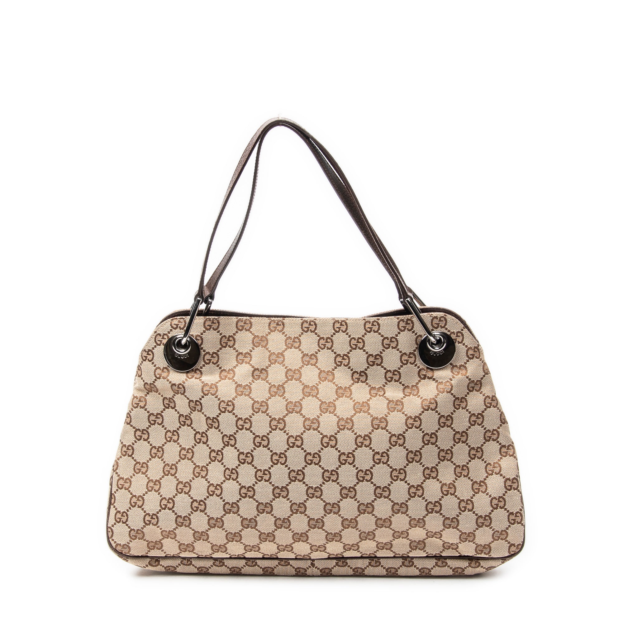 Bandolera Mediana Eclipse Tote Lona Monogramada Beige