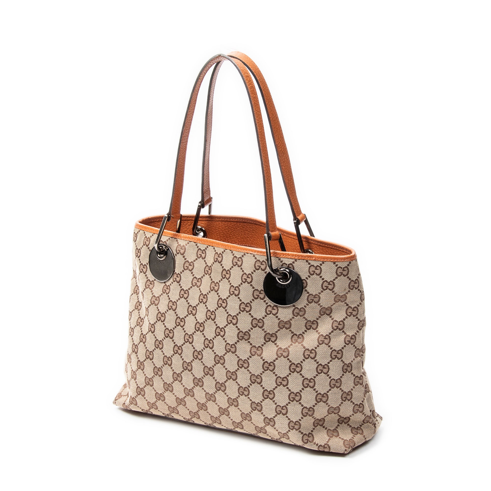 Shoulder Bag Small Eclipse Tote Beige Monogrammed Canvas