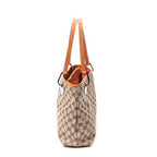 Shoulder Bag Small Eclipse Tote Beige Monogrammed Canvas