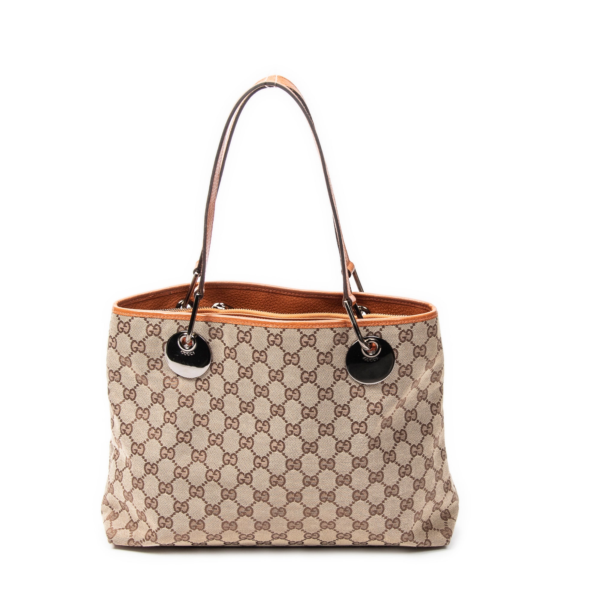 Shoulder Bag Small Eclipse Tote Beige Monogrammed Canvas