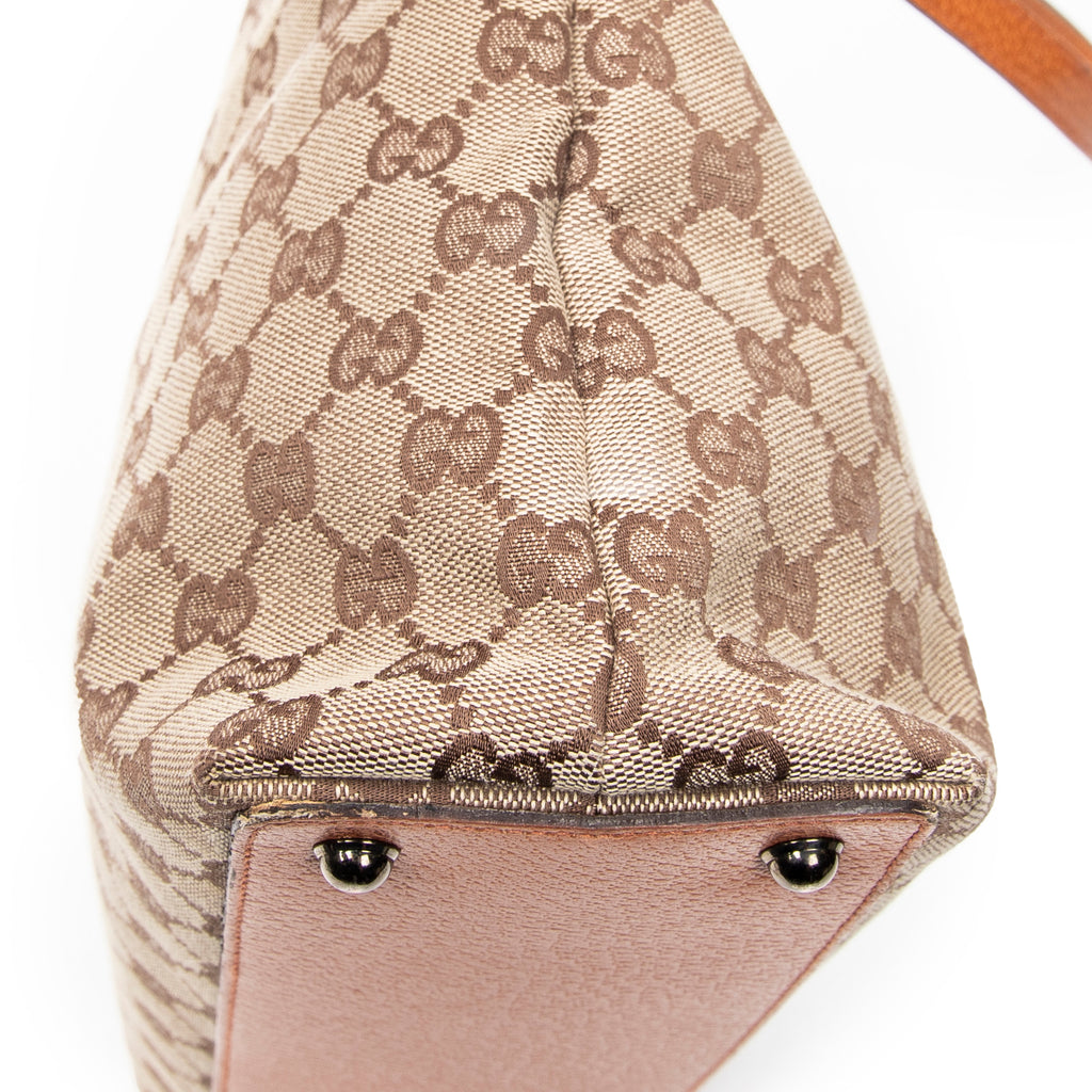 Shoulder Bag Small Eclipse Tote Beige Monogrammed Canvas