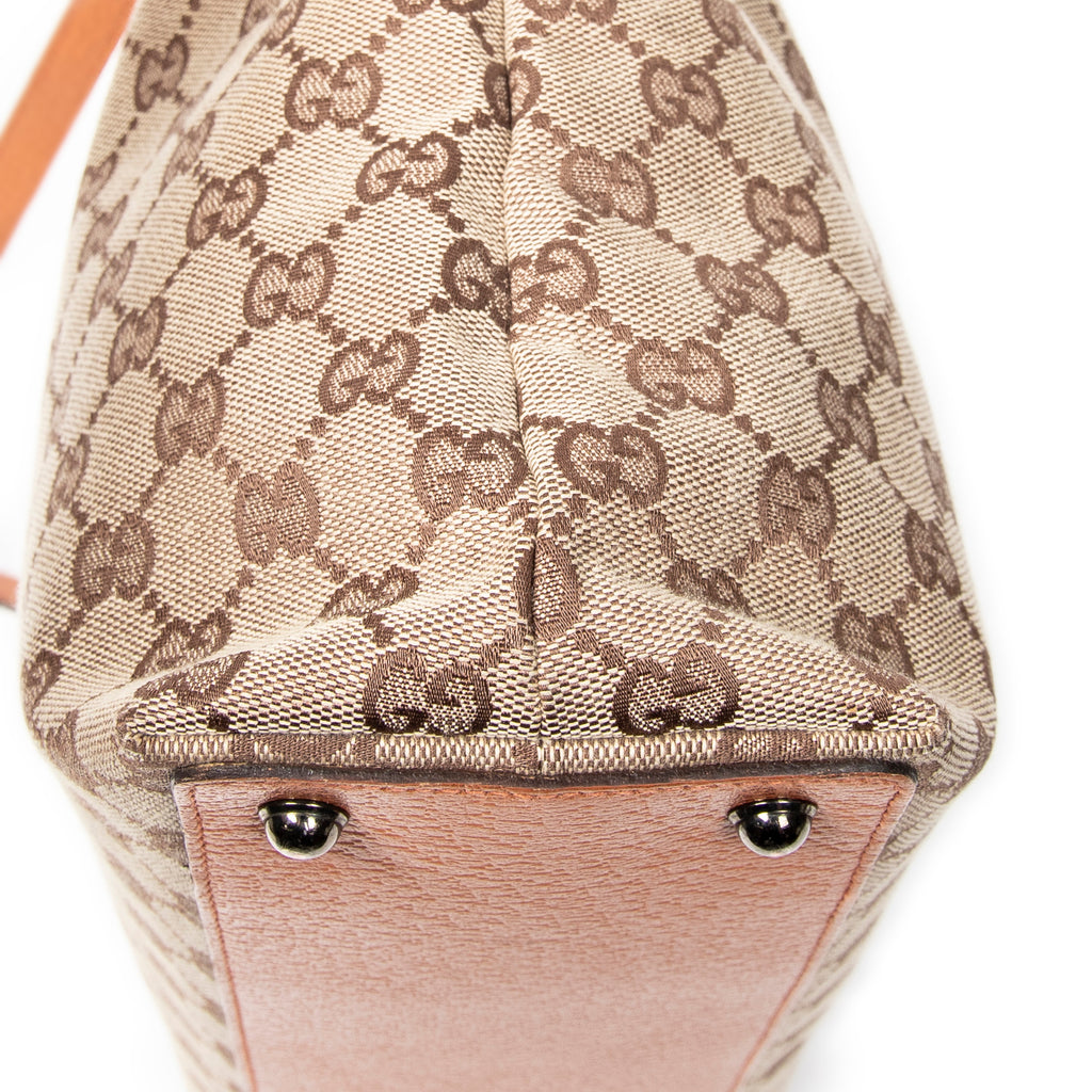 Shoulder Bag Small Eclipse Tote Beige Monogrammed Canvas