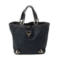 Handbag Small Abbey D-Ring Tote Black Monogrammed Canvas